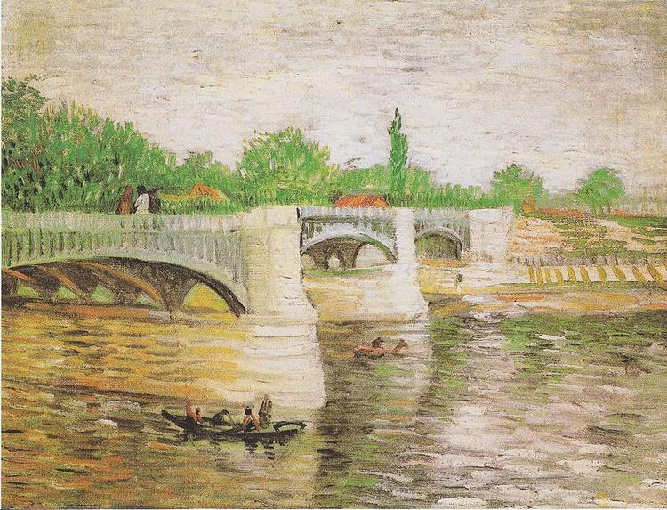 Vincent Van Gogh Die Seine with Pont de la Grande Jatte oil painting picture